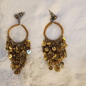 Gold Waterfall Dangle Earrings
